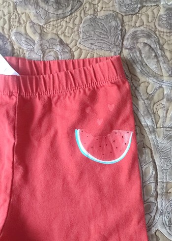 Kız Çocuk Kırmızı Pamuklu Tayt - Görsel 2