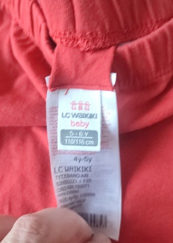 Kız Çocuk Kırmızı Pamuklu Tayt - Görsel 3