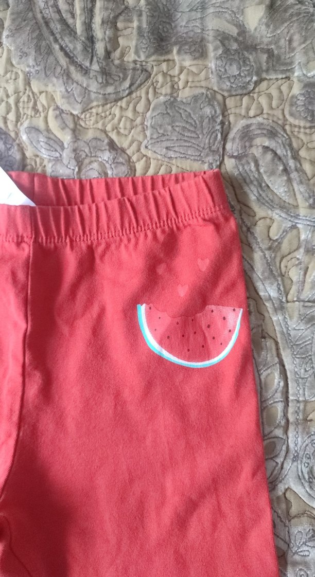 Kız Çocuk Kırmızı Pamuklu Tayt - Görsel 2