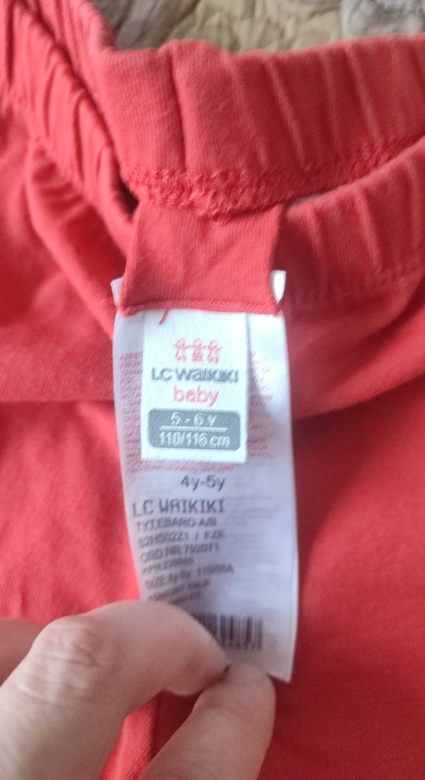 Kız Çocuk Kırmızı Pamuklu Tayt - Görsel 3