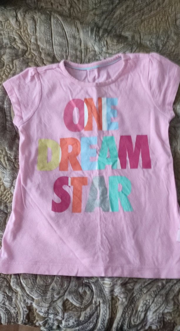 2 adet Kız Çocuk Pembe Baskılı Kısa Kollu Tişört - Görsel 2