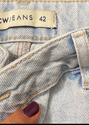 Kot Kadın Denim Mini Etek - Görsel 5