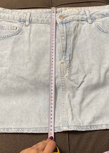 Kot Kadın Denim Mini Etek - Görsel 4