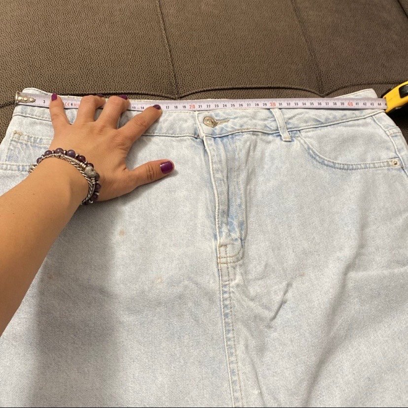 Kot Kadın Denim Mini Etek - Görsel 3