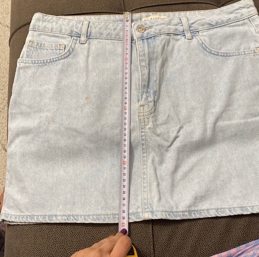 Kot Kadın Denim Mini Etek - Görsel 4