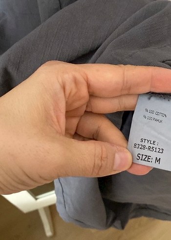 Gri Midi Keten Elbise - Görsel 2