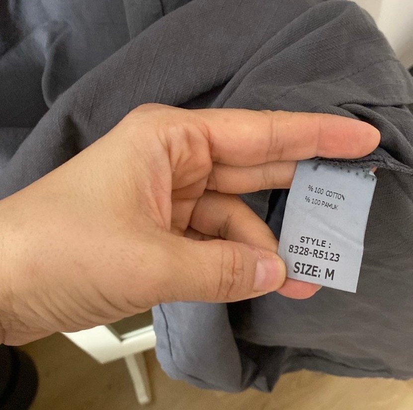 Gri Midi Keten Elbise - Görsel 2