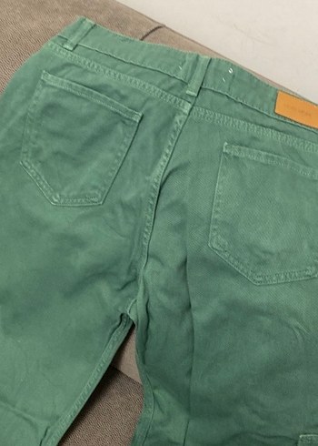 Yeşil Rahat Kesim Kadın KotPantolon - Görsel 3