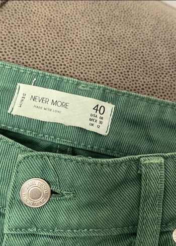 Yeşil Rahat Kesim Kadın KotPantolon - Görsel 2