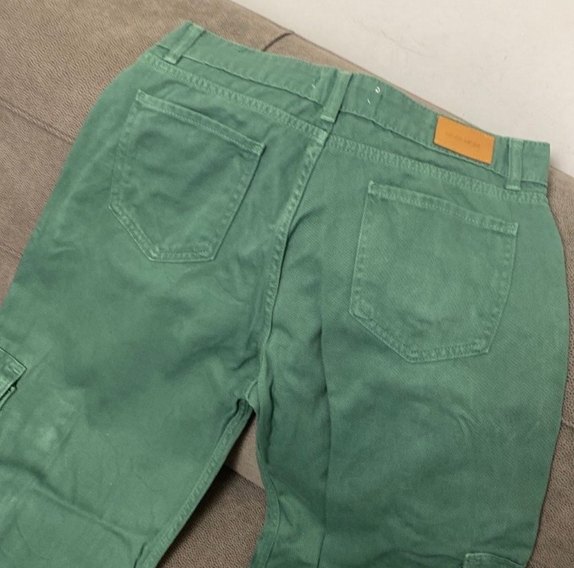 Yeşil Rahat Kesim Kadın KotPantolon - Görsel 3