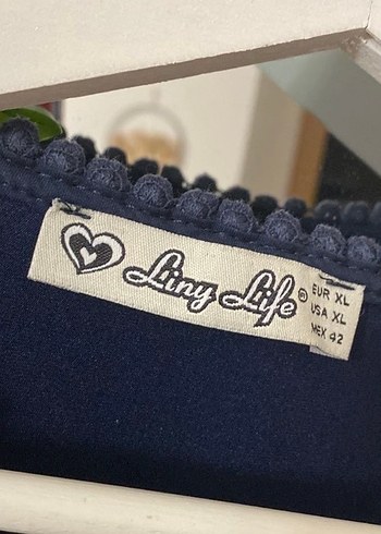 Nakışlı Lacivert Bohem Kolsuz Keten Elbise - Görsel 2