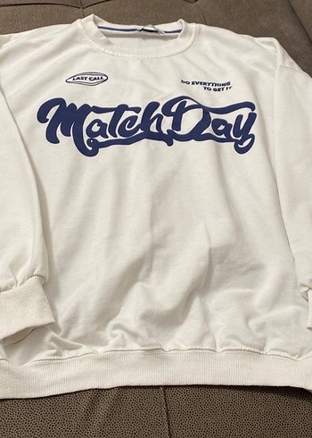 Beyaz Uzun Kollu Baskılı Sweatshirt - Görsel 2