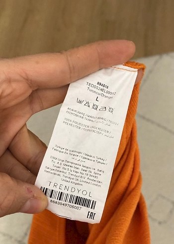 Turuncu Yüksek Yakalı Kolsuz uzun Elbise - Görsel 4