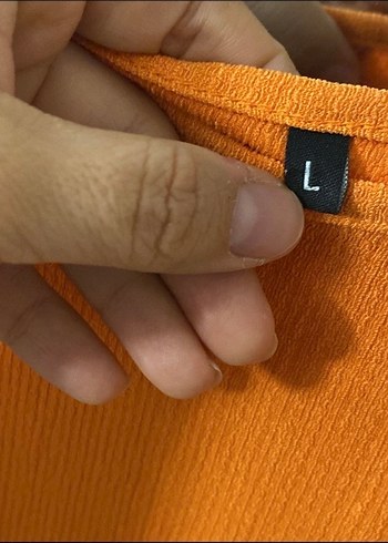 Turuncu Yüksek Yakalı Kolsuz uzun Elbise - Görsel 3