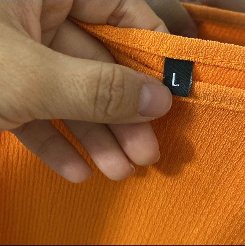 Turuncu Yüksek Yakalı Kolsuz uzun Elbise - Görsel 3