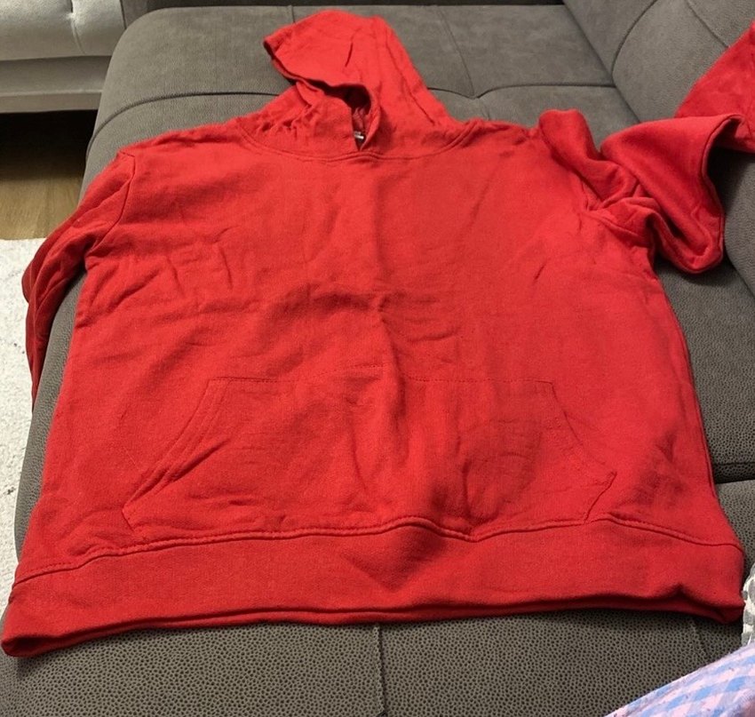 Koyu Kırmızı Kapüşonlu Kadın Sweatshirt - Görsel 2