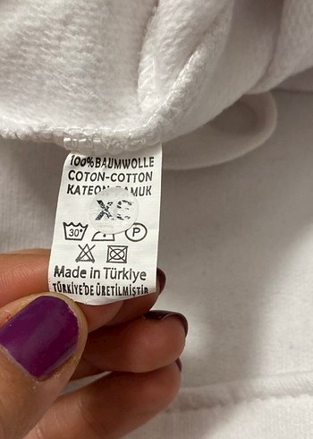 Baskılı Kapüşonlu Beyaz kadın Sweatshirt - Görsel 3