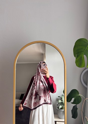 Bordo Işıltılı Kadın Drapeli Street Wrap