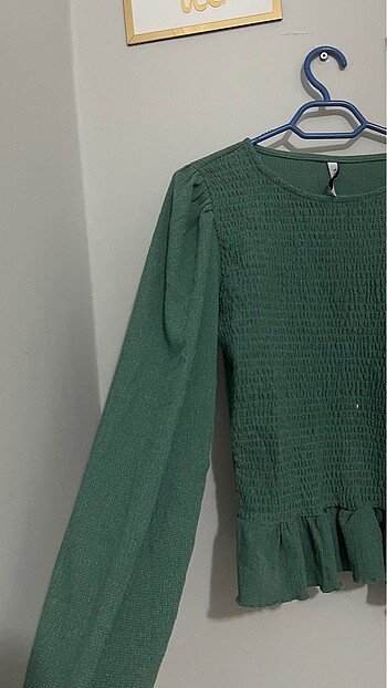 Yeşil büzgülü üst - Görsel 2