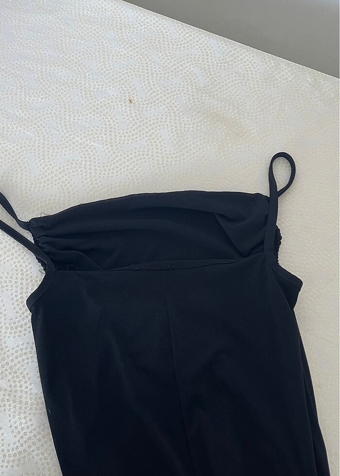 Siyah düz elbise - Görsel 3