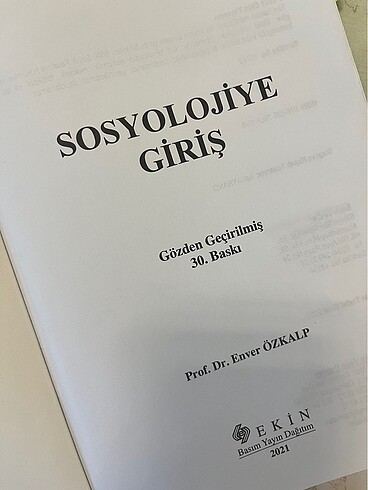  Sosyolojiye Giriş Enver Özkalp