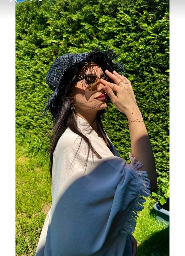 Bohem Tarz Siyah Hasır Şapka - Görsel 3