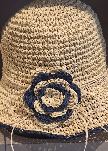 Fırfırlı hasır Örgü Bohem Kadın Şapka - Görsel 7