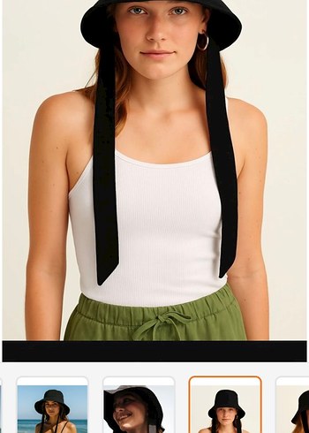 Siyah Bantlı Kadın Sokak Stili Şapka - Görsel 6