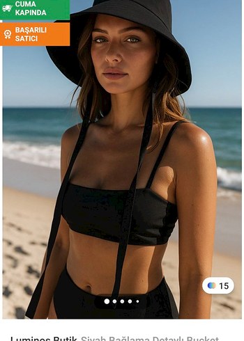 Siyah Bantlı Kadın Sokak Stili Şapka - Görsel 3