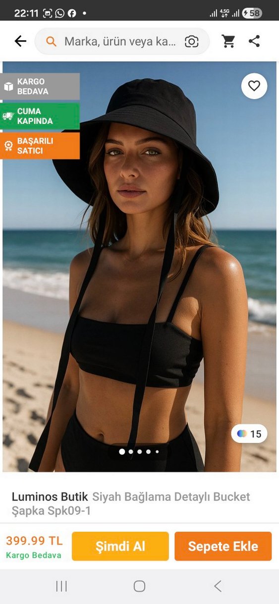 Siyah Bantlı Kadın Sokak Stili Şapka - Görsel 3