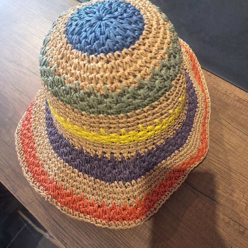 Renkli Örgü Bohem Kadın Şapka - Görsel 4