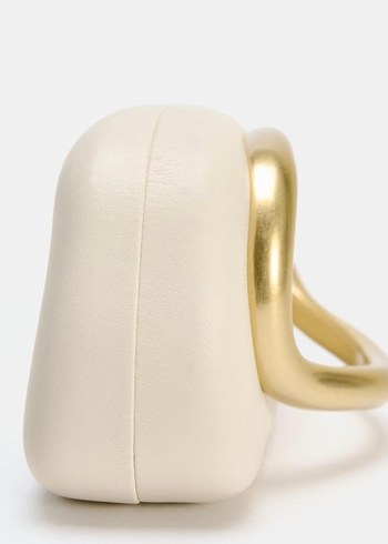 Kadın Altın Rengi Seramik Tokalı Clutch Çanta - Görsel 3