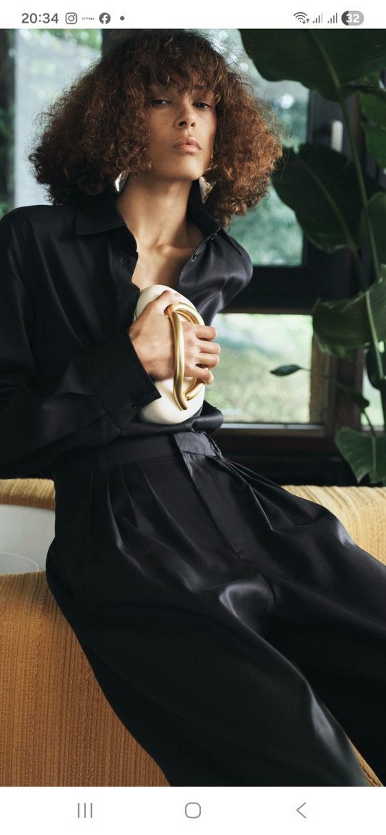 Kadın Altın Rengi Seramik Tokalı Clutch Çanta - Görsel 5