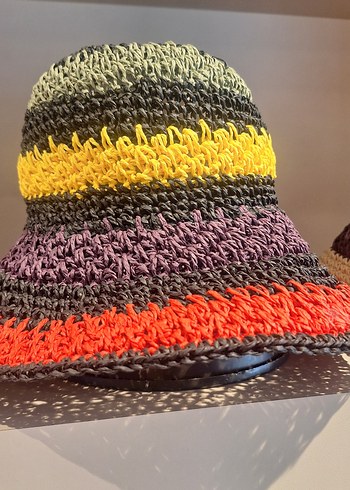Renkli Örgü Bohem Kadın Şapka - Görsel 7