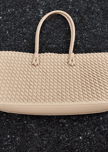 Minimalist Beyaz Kadın Çanta Fermuarlı - Görsel 5