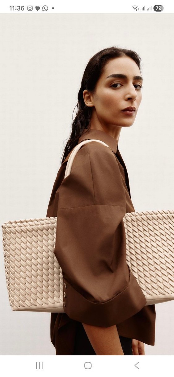 Minimalist Beyaz Kadın Çanta Fermuarlı - Görsel 4