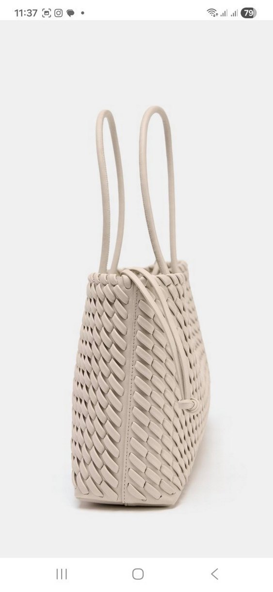 Minimalist Beyaz Kadın Çanta Fermuarlı - Görsel 2