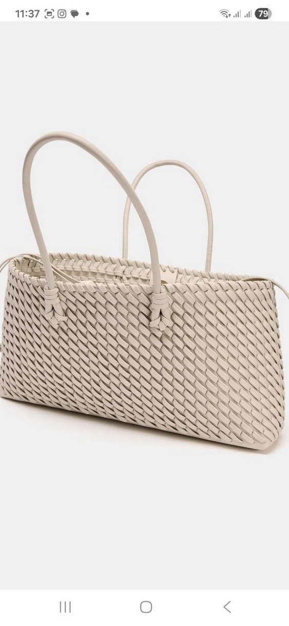 Minimalist Beyaz Kadın Çanta Fermuarlı - Görsel 3