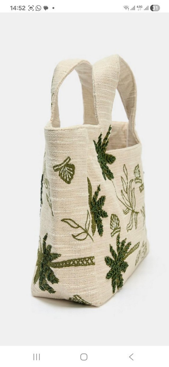 Yeşil Nakışlı ve Boncuklu Bohem Kadın Çanta - Görsel 2