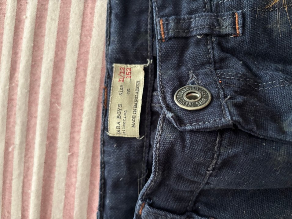 Erkek Çocuk Düğmeli Rahat Kesim Denim Pantolon - Görsel 3