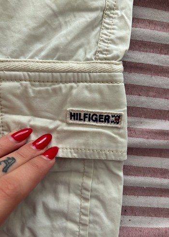 Beyaz Pamuklu Kemerli Mini Şort - Görsel 2