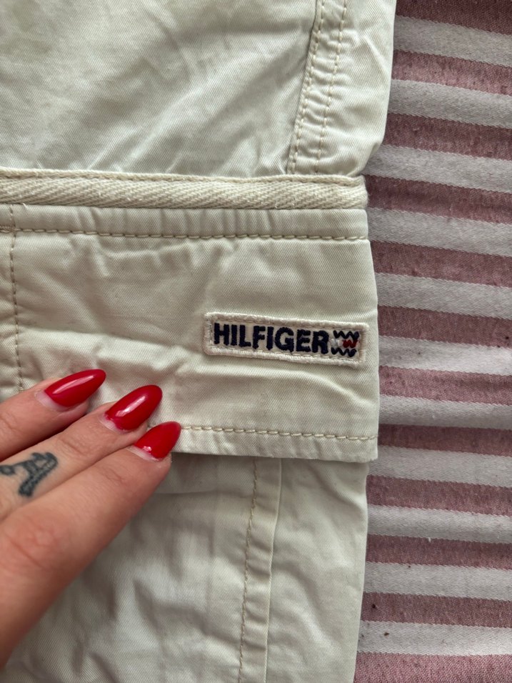 Beyaz Pamuklu Kemerli Mini Şort - Görsel 2