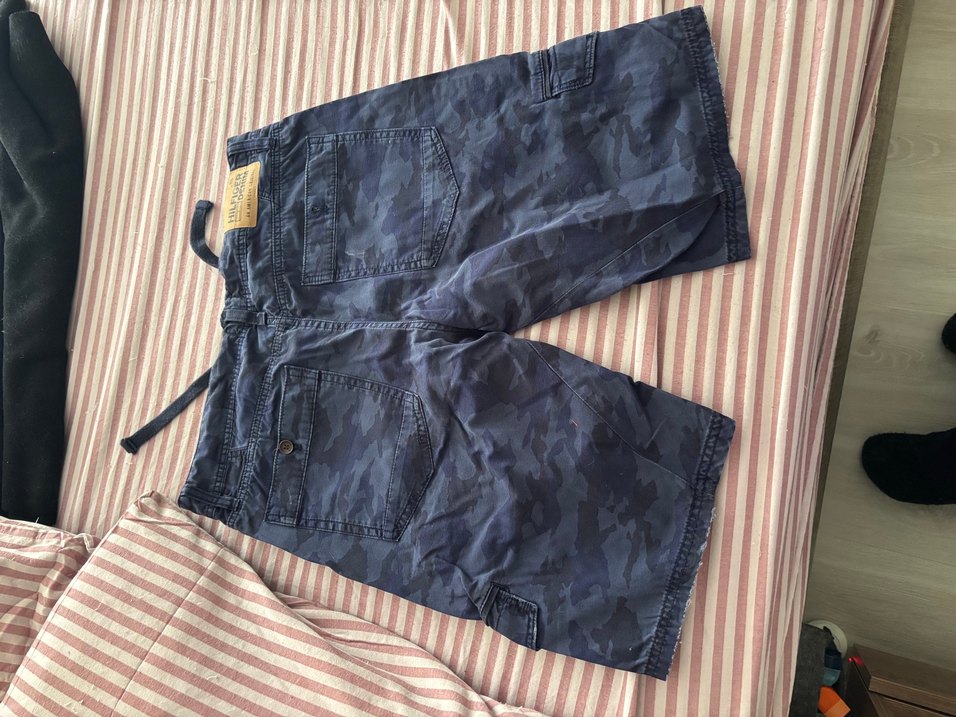 Erkek Kamuflaj Desenli Kot Şort - Görsel 4