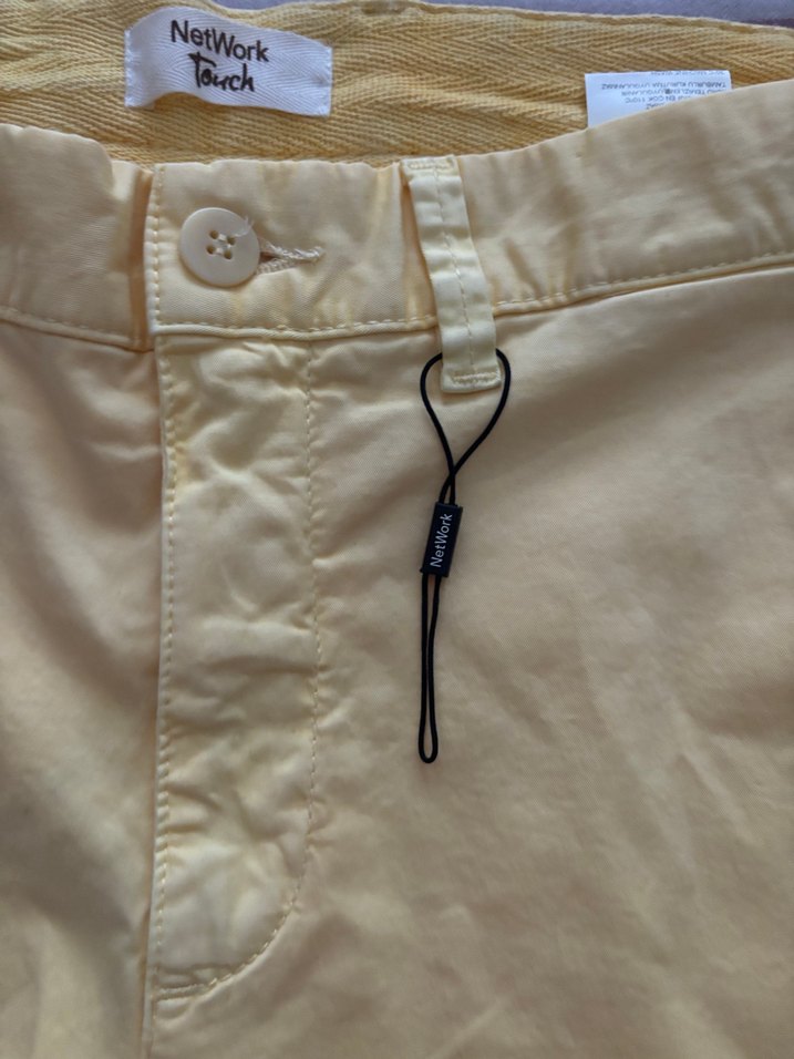 Sarı Kemerli Erkek Mini Şort - Görsel 2