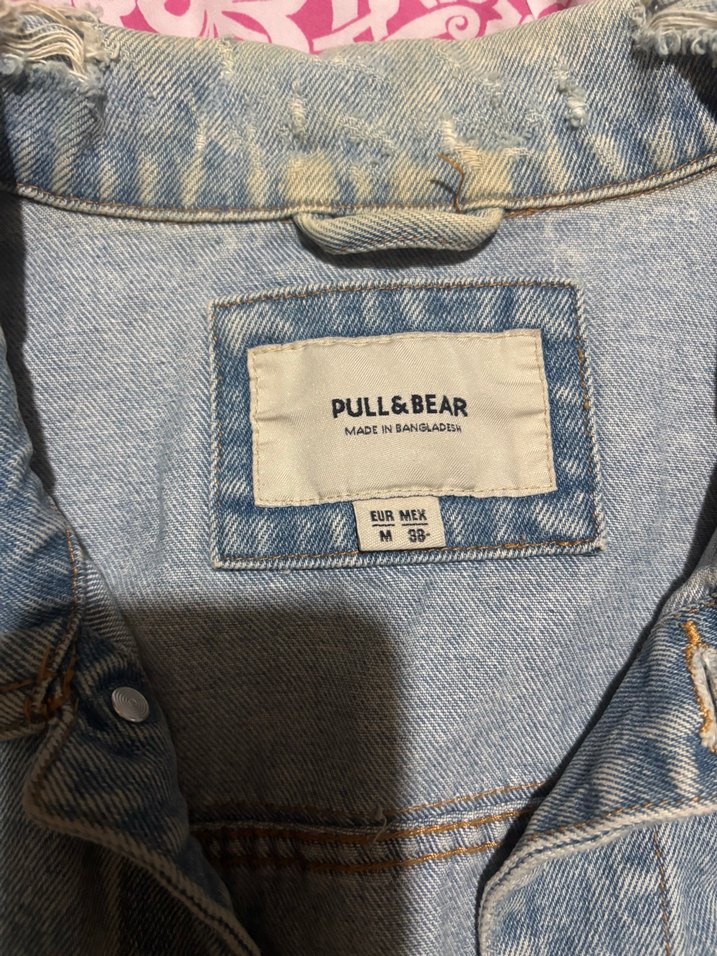 Düğmeli Rahat Kesim Mavi erkekKot Ceket - Görsel 3