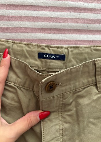 Erkek Krem Kemerli Regular Fit Şort - Görsel 3