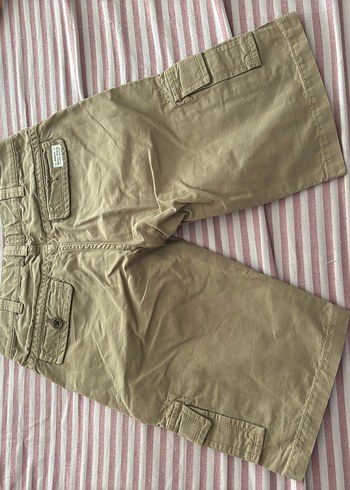 Erkek Krem Kemerli Regular Fit Şort - Görsel 5