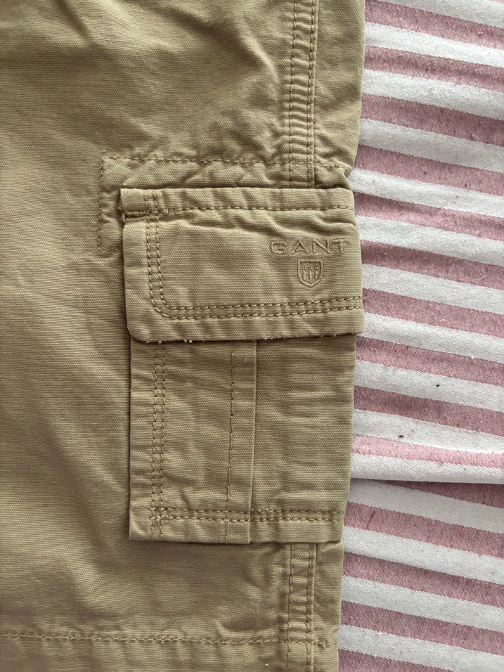 Erkek Krem Kemerli Regular Fit Şort - Görsel 2