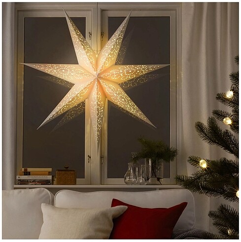 STRÅLA abajur başlığı, beyaz, 90 cm