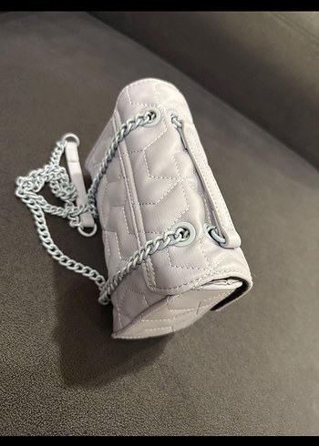 Açık mavi Fermuarlı Kadın El Çantası - Görsel 2